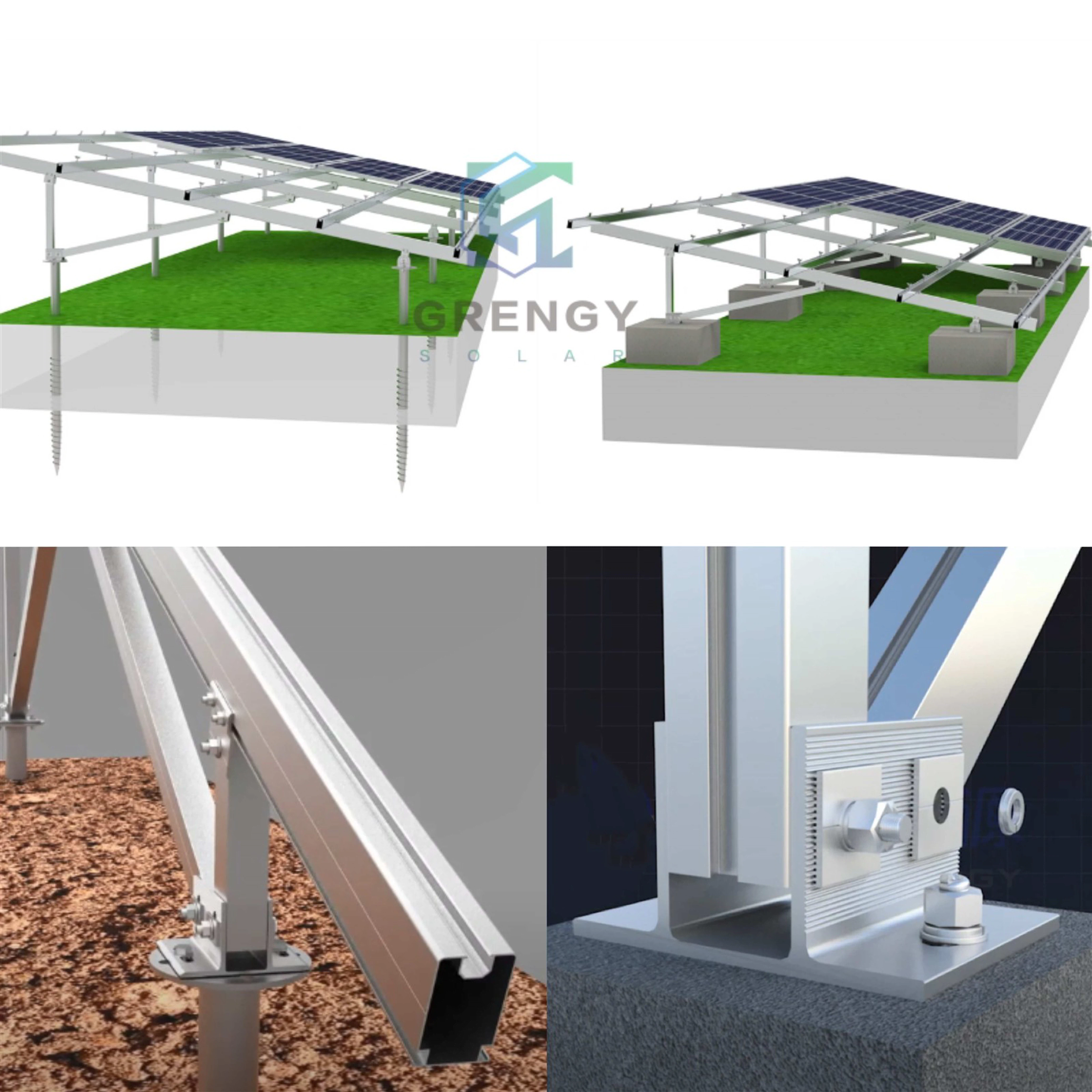 ground mounted system for solar panel ground mounted system for solar panel