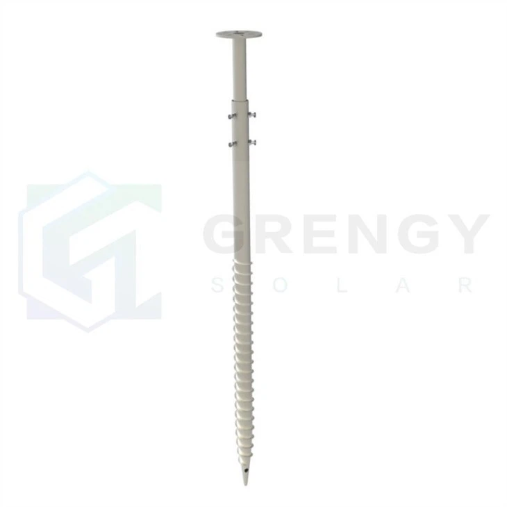 adjustable solar screw pile