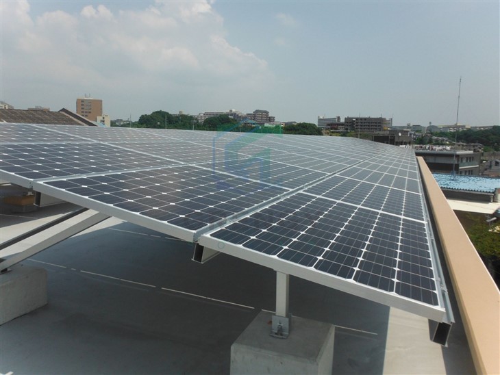 Flat Roof Solar Mounting System With Concrete Base
