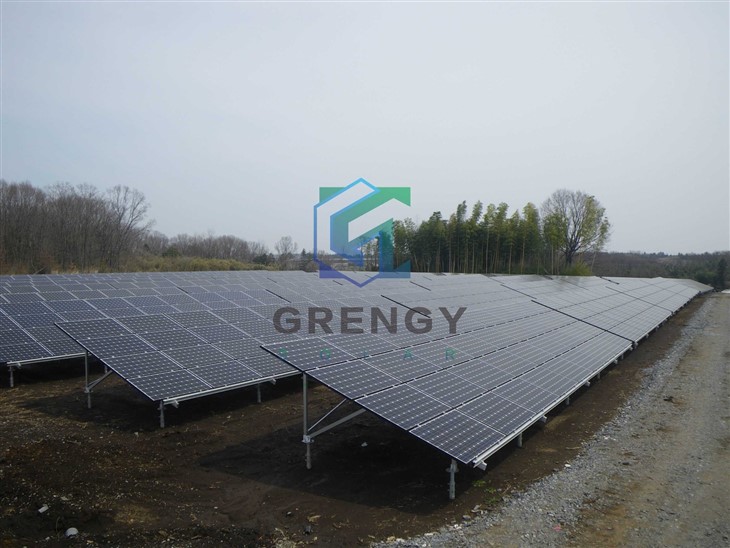 Fixed Solar Ground Mounting System With Screw Foundation