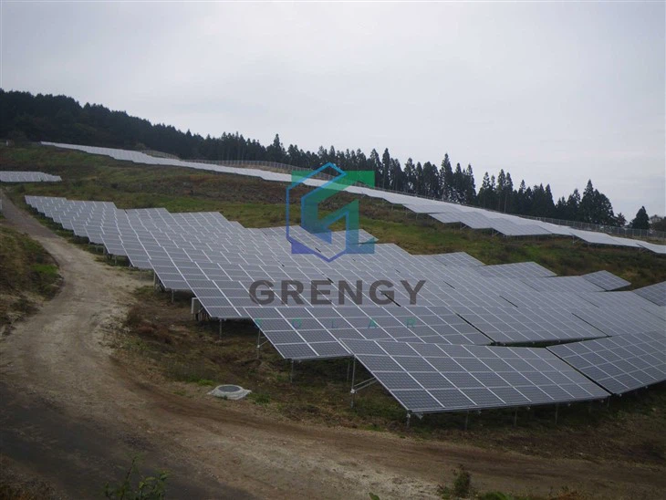 Fixed Solar Ground Mounting System With Screw Foundation